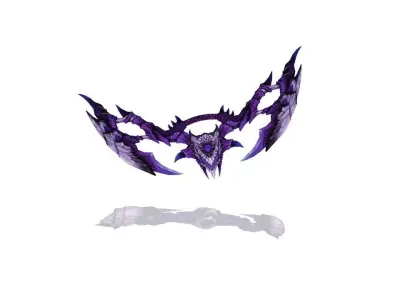 Frozen Bone Bow Low-poly 3D model