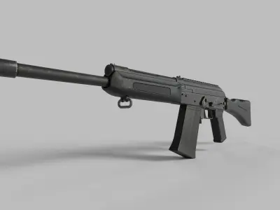 Weapon Gun Rifle S12K  Low-poly 3D model
