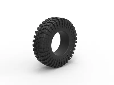 Offroad tire 109 Scale 1 to 25 3D print model