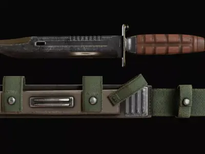 Tactical Military Equipment Pack  game ready Low-poly 3D model