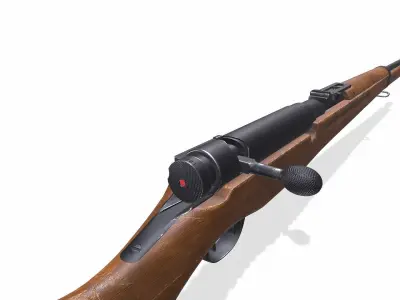 Arisaka Type 38 Bolt Action Rifle Low-poly PBR Low-poly 3D model
