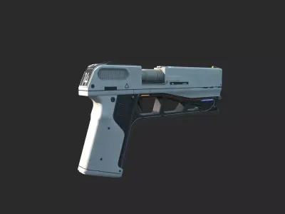 Science fiction style laser pistol 3D model
