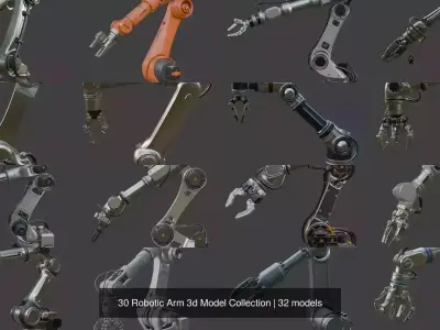30 Robotic Arm 3d Model Collection 3D Model Pack
