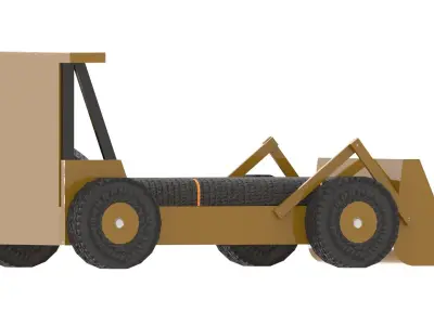 Truck Kidbed Free low-poly 3D model