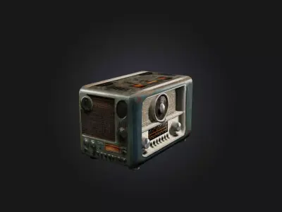 Realistic Radio Model Low-poly 3D model