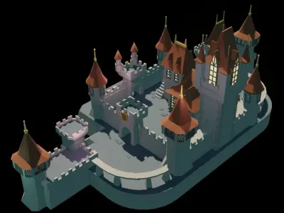 Cartoon Castle 3D model