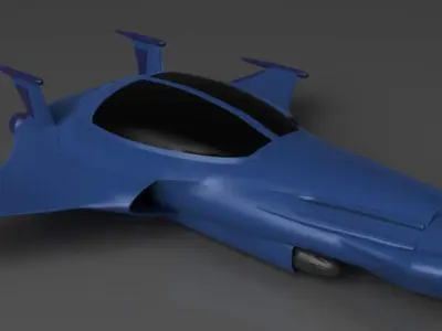 Aquaflyer spaceship 3D print model