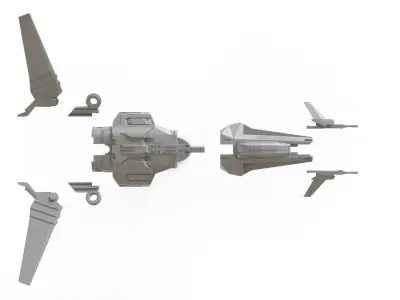 Sci fi Fighter 3D print model