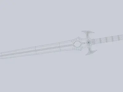 Nature blade Low-poly 3D model get
