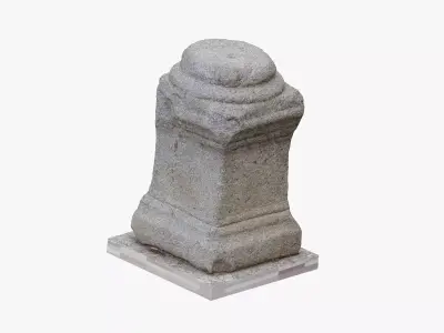 Medieval Stone Column Piece 01 RAW SCAN 3D model