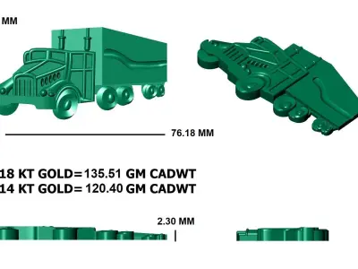 Highway King Pendant 3D print model