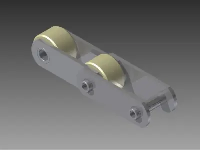 Transport chain pitch 100mm Free 3D model