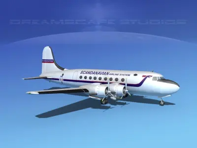 Douglas DC-4 SAS  3D model