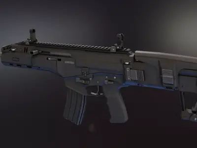 IWI Carmel Rifle Low-poly 3D model