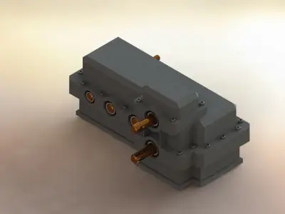 single speed gearbox 3D model