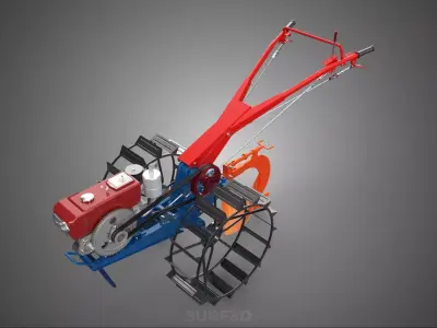 MOLDBOARD PLOW HAND WALKING TRACTOR MOUNTED FURROW PLOUGH SHARE 3D model