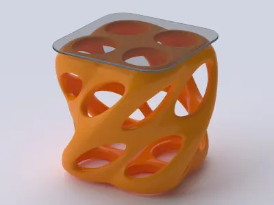 Organic Sculptural Coffee Tables Set 3D model