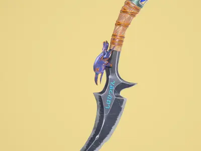 Stylized Dagger - Game Asset Low-poly 3D model