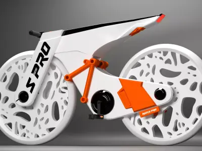 Futuristic Bicycle 3D model purchase