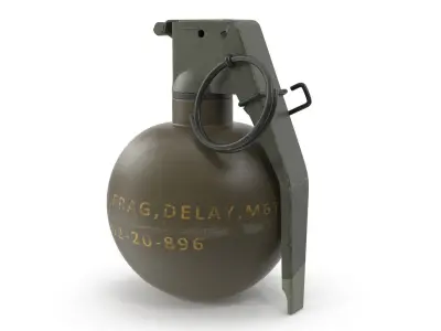 M67 Hand Grenade Low-poly 3D model