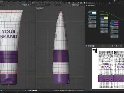 Cosmetic Bottle Product 3D model
