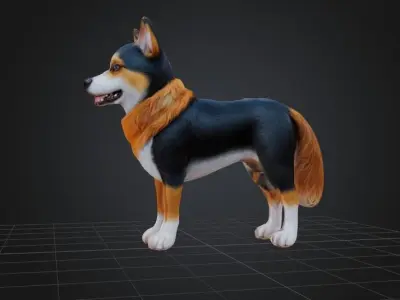 Cartoon Dog 3d model 3D model