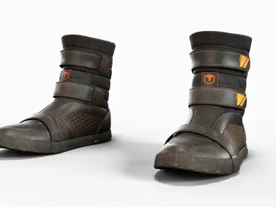 Futuristic Boots 3D model