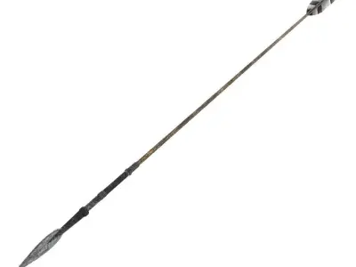 Arrow wooden spear 3D model