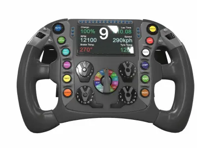 Car f1 steering wheel 2 3D model