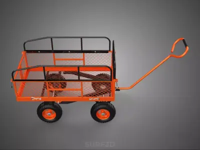 METAL GRID SIDE SCREEN NET MESH BED RAIL CAGE TROLLEY CART WAGON 3D model