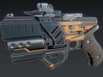 Pulse Pistol Low-poly 3D model