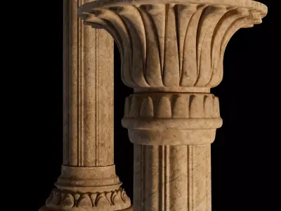 Fantasy egyptian column 3D model