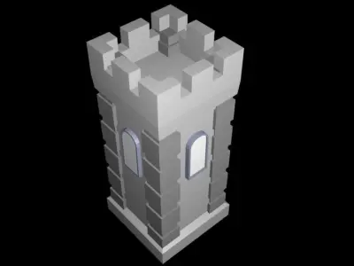 LowPolyTower tower Free low-poly 3D model