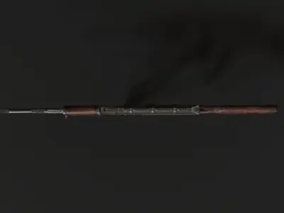 AKM 47 Mid poly 3D model 3D model