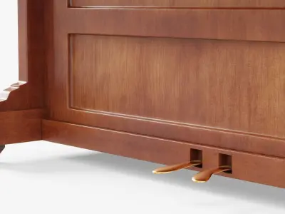 Wooden Upright Piano 3D model
