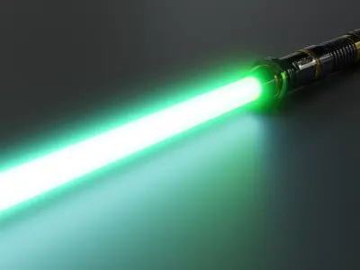 Scifi Star Wars Lightsaber Black 3D model
