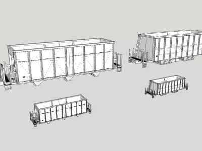 TrinityRail and FCA Versaflood Aggregate Hoppers HO and N 3D print model