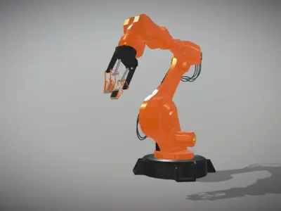 Rrobot arm Low-poly 3D model
