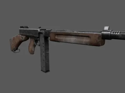 3D Model - Thompson Machine Gun 3D model
