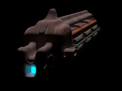 Cargoship space craft 3D model