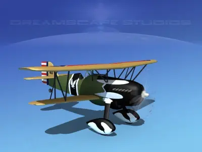 Curtiss P-6E Hawk V01 3D model