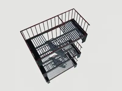 Emergency staircase 3D model