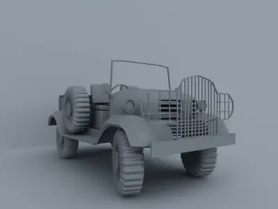 military car vc5 Low-poly 3D model