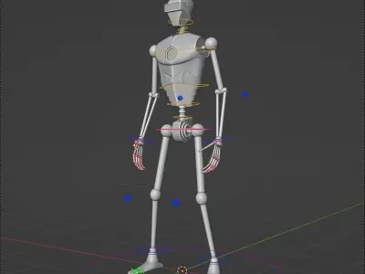 Humanoid Robot Low-poly 3D model buy
