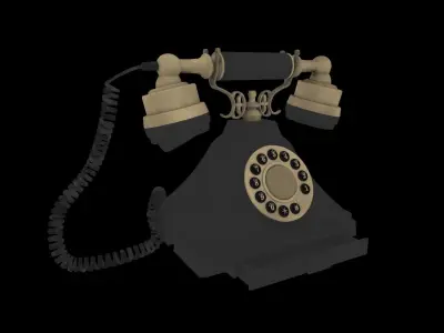 3D Low-poly Retro Decorative Phone 1938 The Royal Victor Duke  Low-poly 3D model