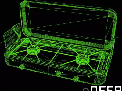 Portable Grill - PBR Game Ready Low-poly 3D model