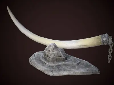 Idol horn Free low-poly 3D model