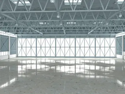 Airplane Hangar 3d Model 3D model