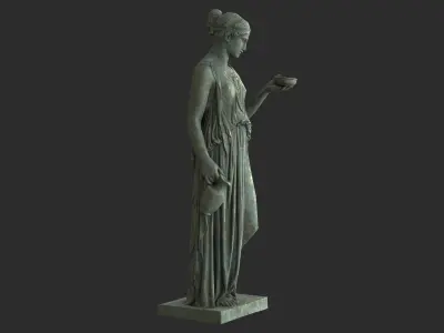 Hebe Statue - Bronze Low-poly 3D model