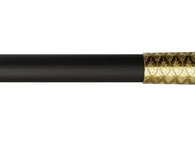 Guan-dao japanese sword with gold handle Low-poly 3D model